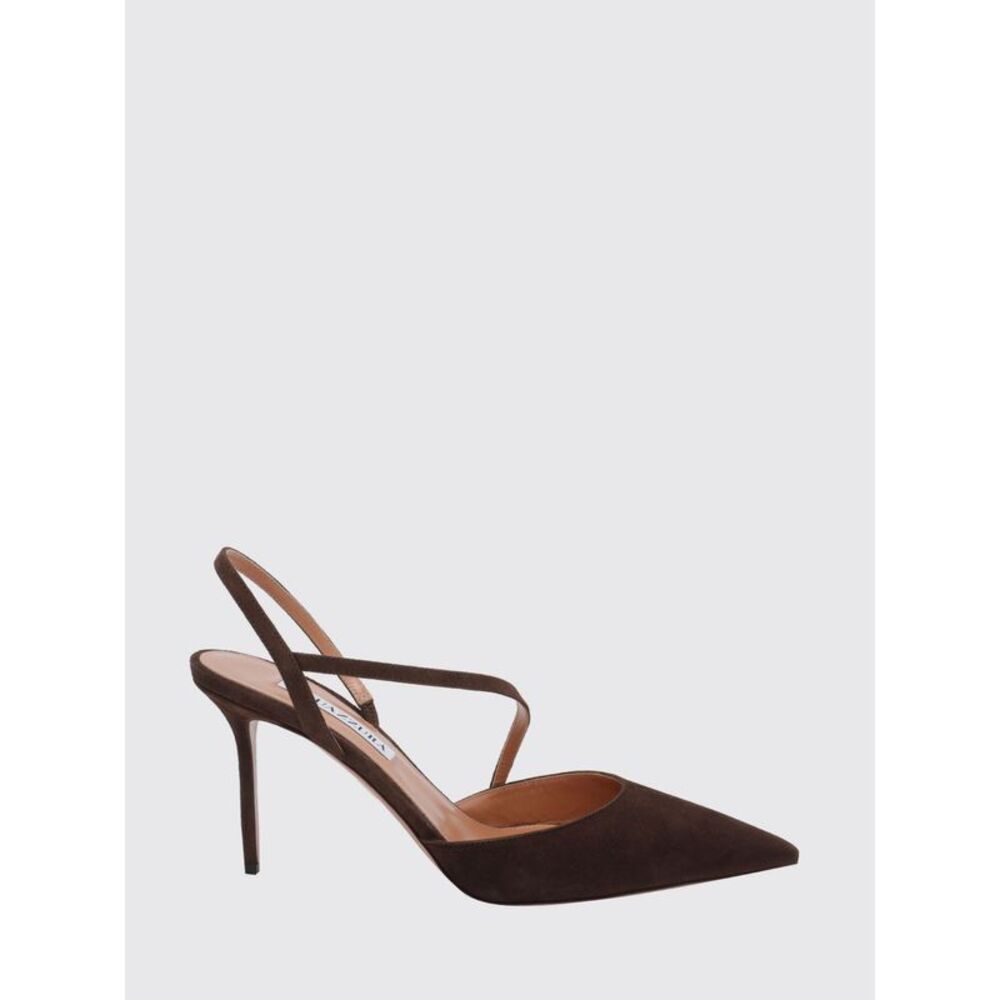 Aquazzura Women Aquazzura Dynasty Suede Calfskin Slingbacks With Stiletto Heel